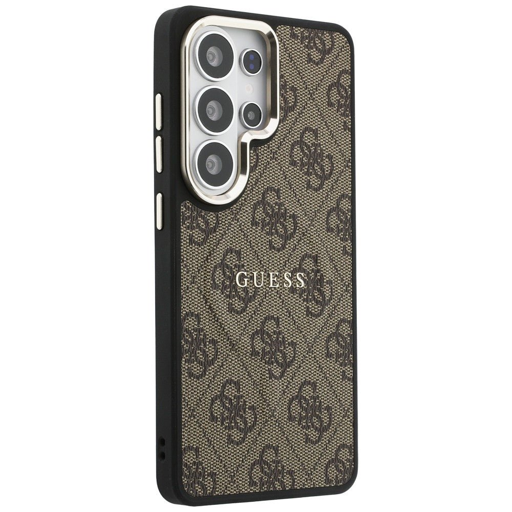 Guess Samsung Galaxy S26 Ultra - Σκληρή Θήκη με Πλαίσιο Σιλικόνης και MagSafe - 4G Embossed Ring - Brown