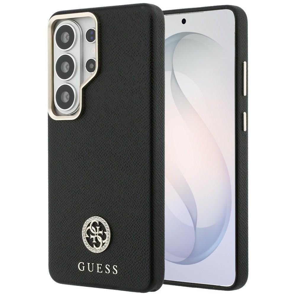 Guess Samsung Galaxy S26 Ultra - Σκληρή Θήκη με Πλαίσιο Σιλικόνης - Rhinestone Round Logo MagSafe - Black