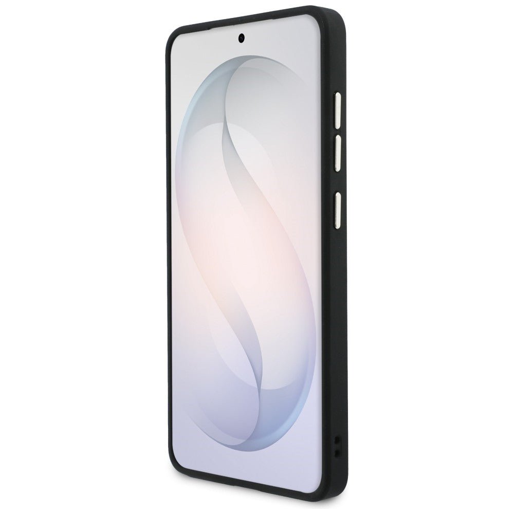 Guess Samsung Galaxy S26 Ultra - Θήκη με Επένδυση Συνθετικού Δέρματος και Λουράκι - 4G Big Rhinestone Triangle Strap MagSafe - Black