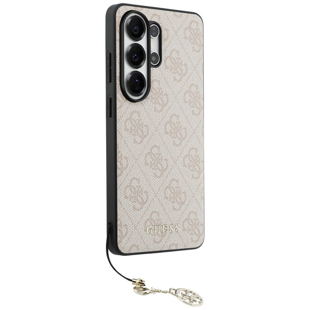 Guess Samsung Galaxy S26 Ultra - Θήκη με Επένδυση Συνθετικού Δέρματος και MagSafe - 4G Classic Logo Charm MagSafe - Pink