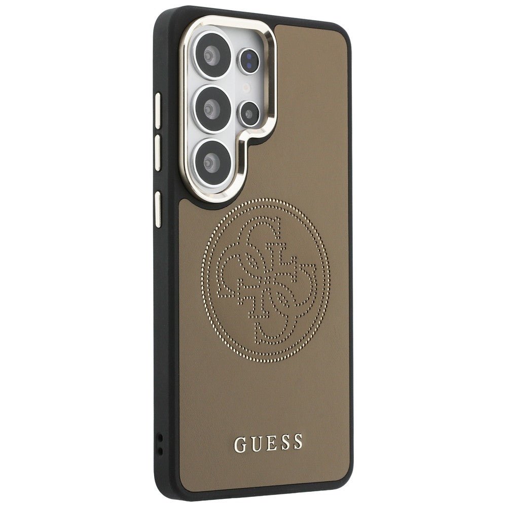 Guess Samsung Galaxy S26 Ultra - Θήκη με Επένδυση Συνθετικού Δέρματος - Perforated Logo MagSafe - Brown