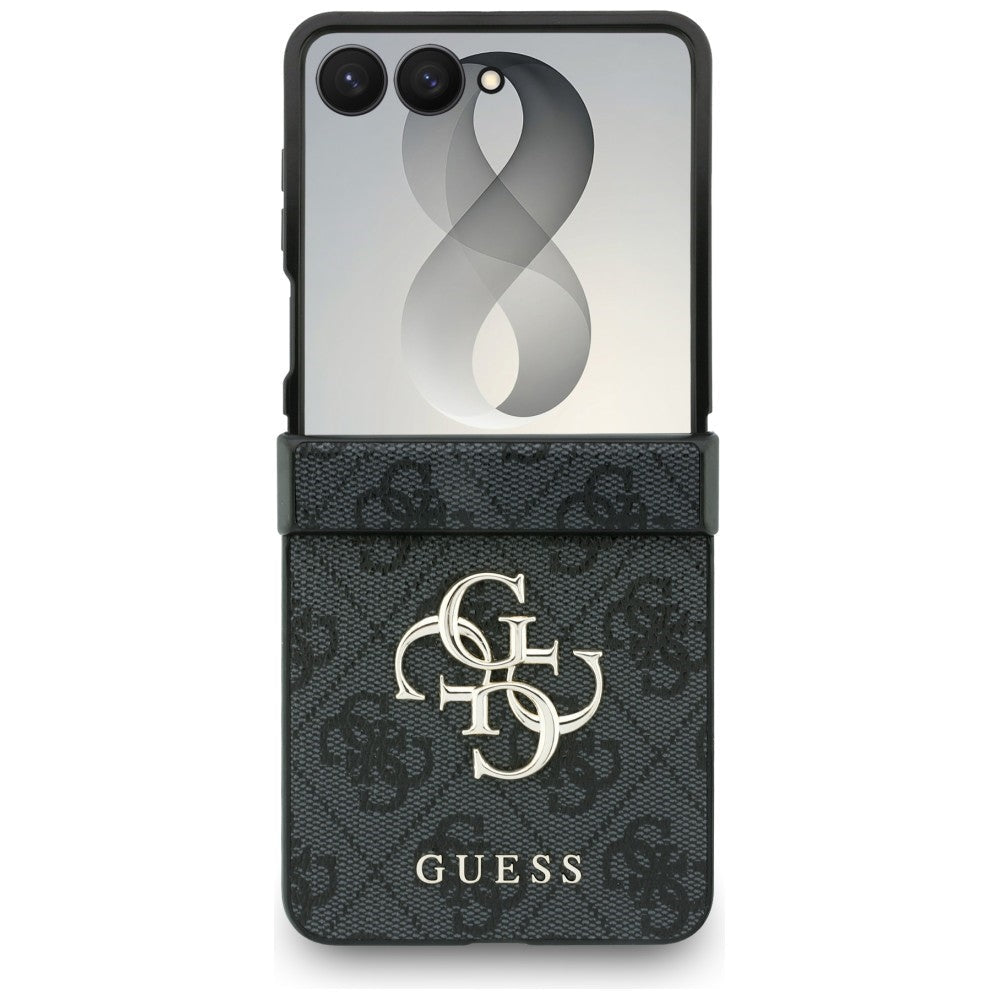 Guess Samsung Galaxy Z Flip8 - Σκληρή Θήκη με Επένδυση από Οικολογικό Δέρμα - Big 4G Logo - Black