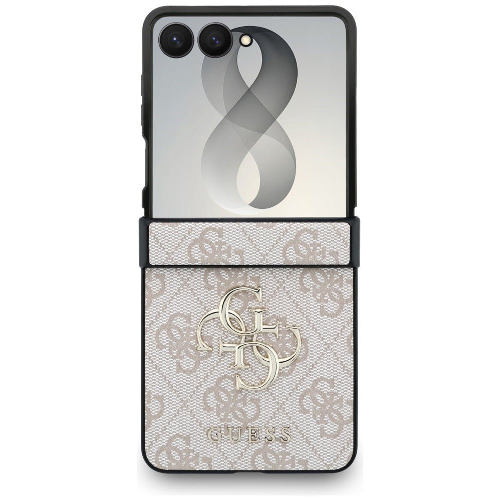 Guess Samsung Galaxy Z Flip8 - Σκληρή Θήκη με Επένδυση από Οικολογικό Δέρμα - Big 4G Logo - Pink