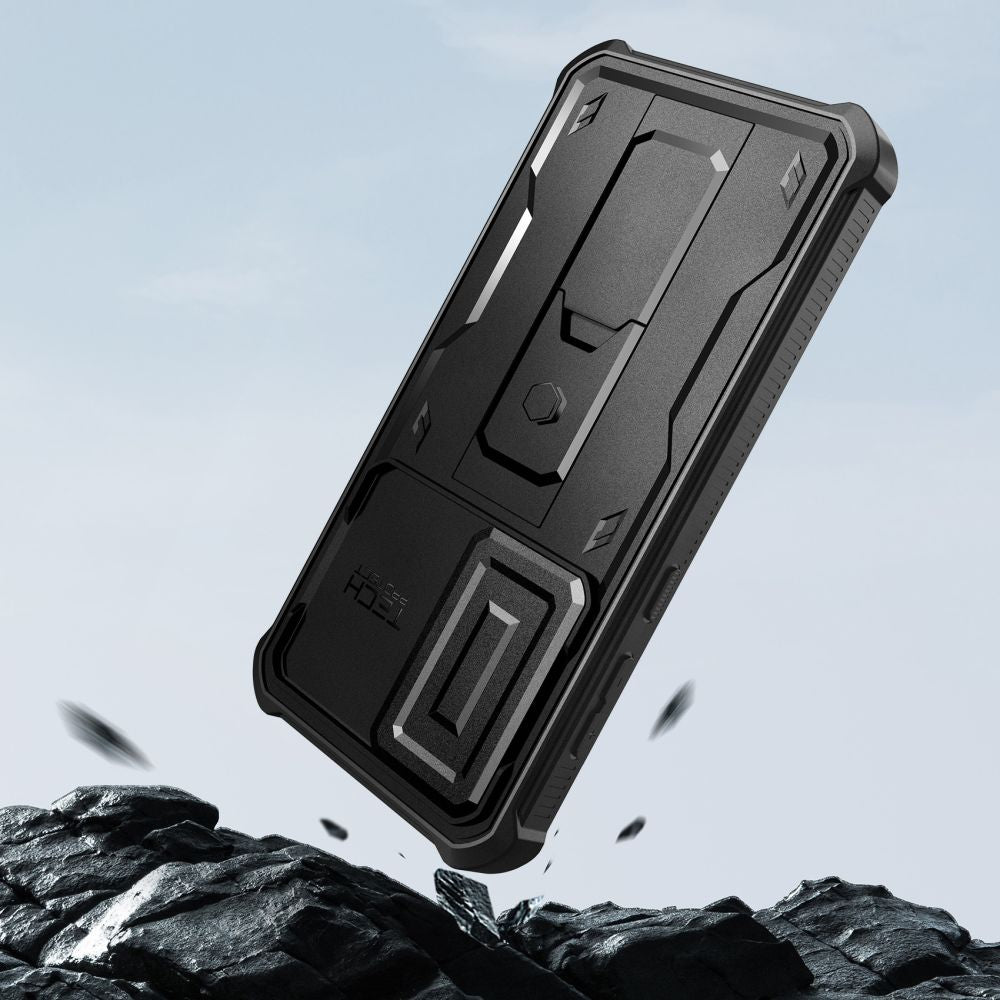 Tech - Protect Samsung Galaxy S25 Plus Kevlar Cam+ Θήκη 360 Full Body με Προστασία για την Οθόνη και την Κάμερα και Stand - Black