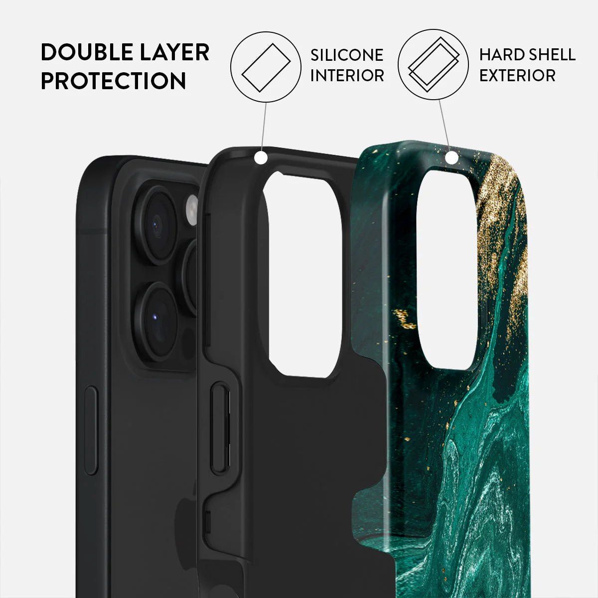 Burga iPhone 16 Pro Max Fashion Tough MagSafe Σκληρή Θήκη με MagSafe - Emerald Pool