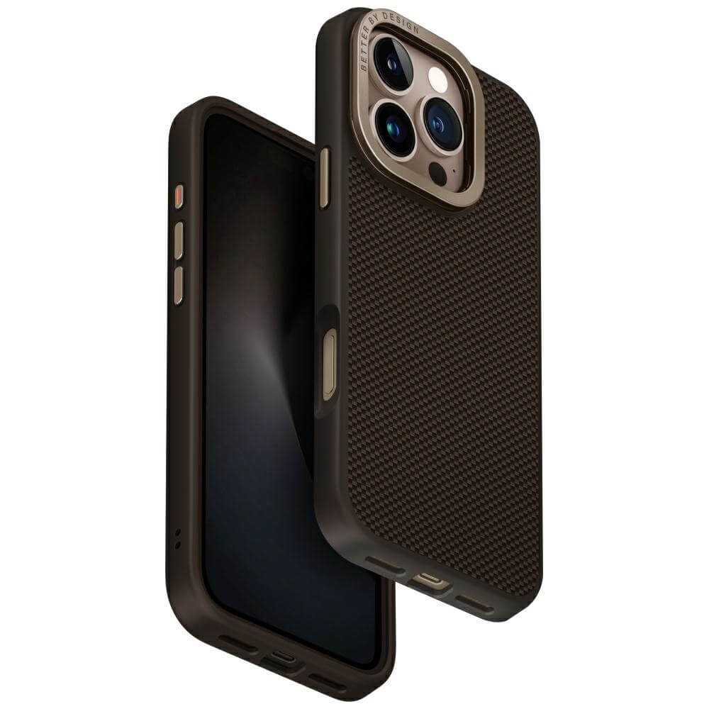 Uniq iPhone 16 Pro Keva Max MagClick - MagSafe Σκληρή Θήκη με Πλαίσιο Σιλικόνης και Σταντ Κάμερας - Brown