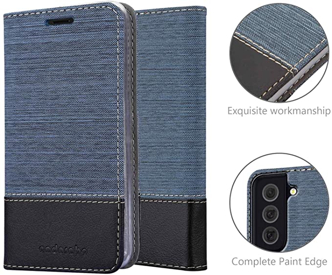 Cadorabo Samsung Galaxy S22 Plus Θήκη Βιβλίο Stand - Dark Blue - Black