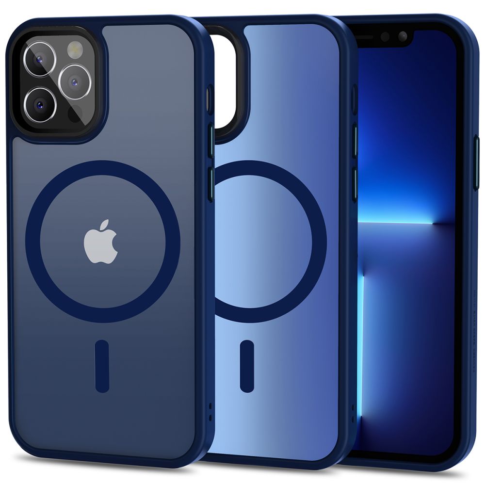 Tech - Protect iPhone 12 / 12 Pro MagMat Σκληρή Θήκη με Πλαίσιο Σιλικόνης και MagSafe - Matte Navy
