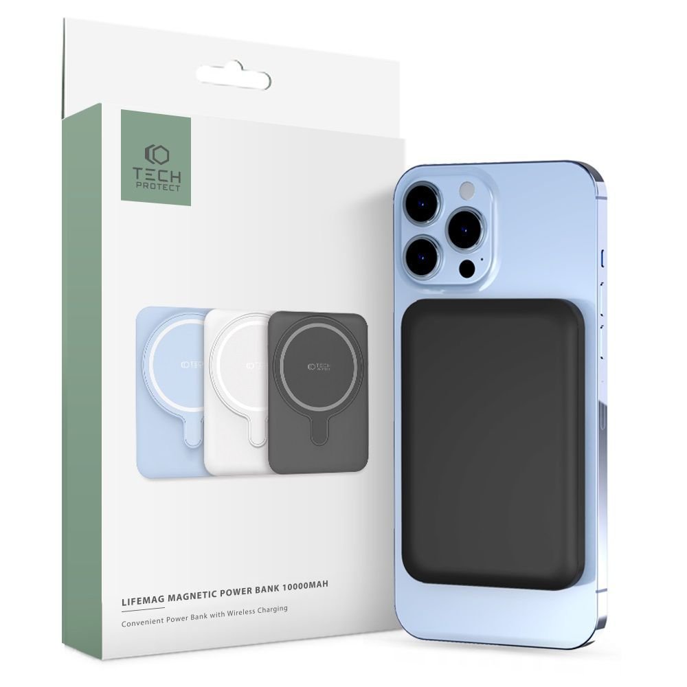 Tech - Protect PB11 Lifemag MagSafe PowerBank Μαγνητικό PowerBank Κινητού 10000 mAh - Black