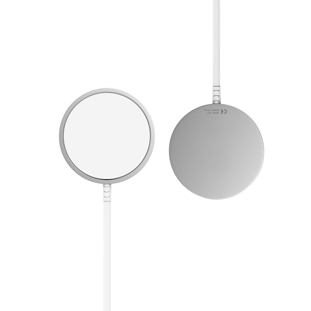 Tech - Protect QI15W - A25 Ασύρματος Φορτιστής MagSafe με Καλώδιο με Υποδοχές USB και Type - C - White