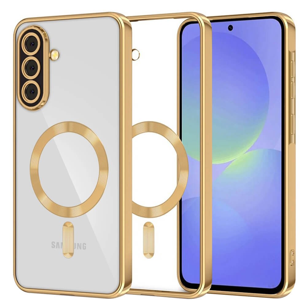 Techsuit Samsung Galaxy A36 5G / A56 5G - Luxury Crystal MagSafe - Θήκη Σιλικόνης - Gold