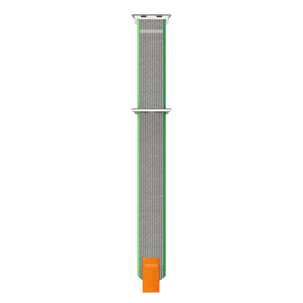 Techsuit Λουράκι Apple Watch 2/3/4/5/6/7/8/9/10/11 - SE (1/2/3) - 38/40/41/42mm Watchband W039 Nylon - Green / Gray