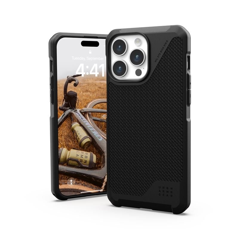 UAG iPhone 15 Pro Max Metropolis LT Series Σκληρή Θήκη με MagSafe - Kevlar Black
