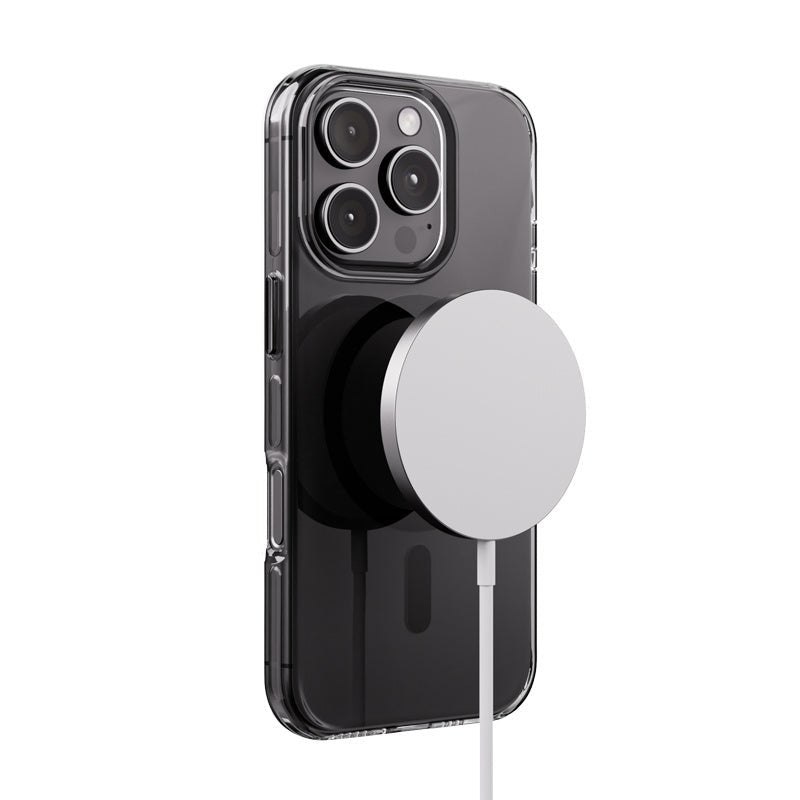 Crong iPhone 16 Pro Clear Mag Pro - Σκληρή Θήκη με MagSafe - Black