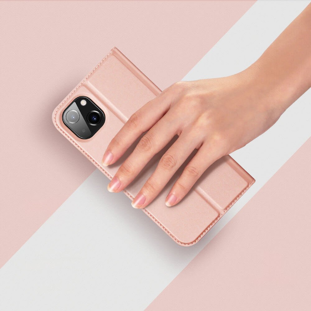 Dux Ducis iPhone 14 Plus Flip Stand Case Θήκη Βιβλίο - Rose Gold