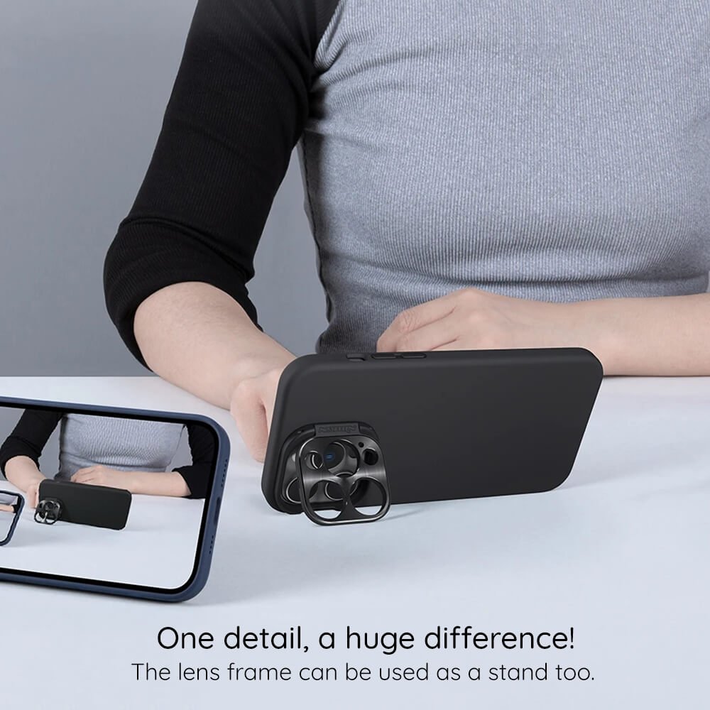 Nillkin iPhone 16 Pro Max Lens Wing Magnetic Σκληρή Θήκη με Μεταλλική Προστασία για την Κάμερα - Black