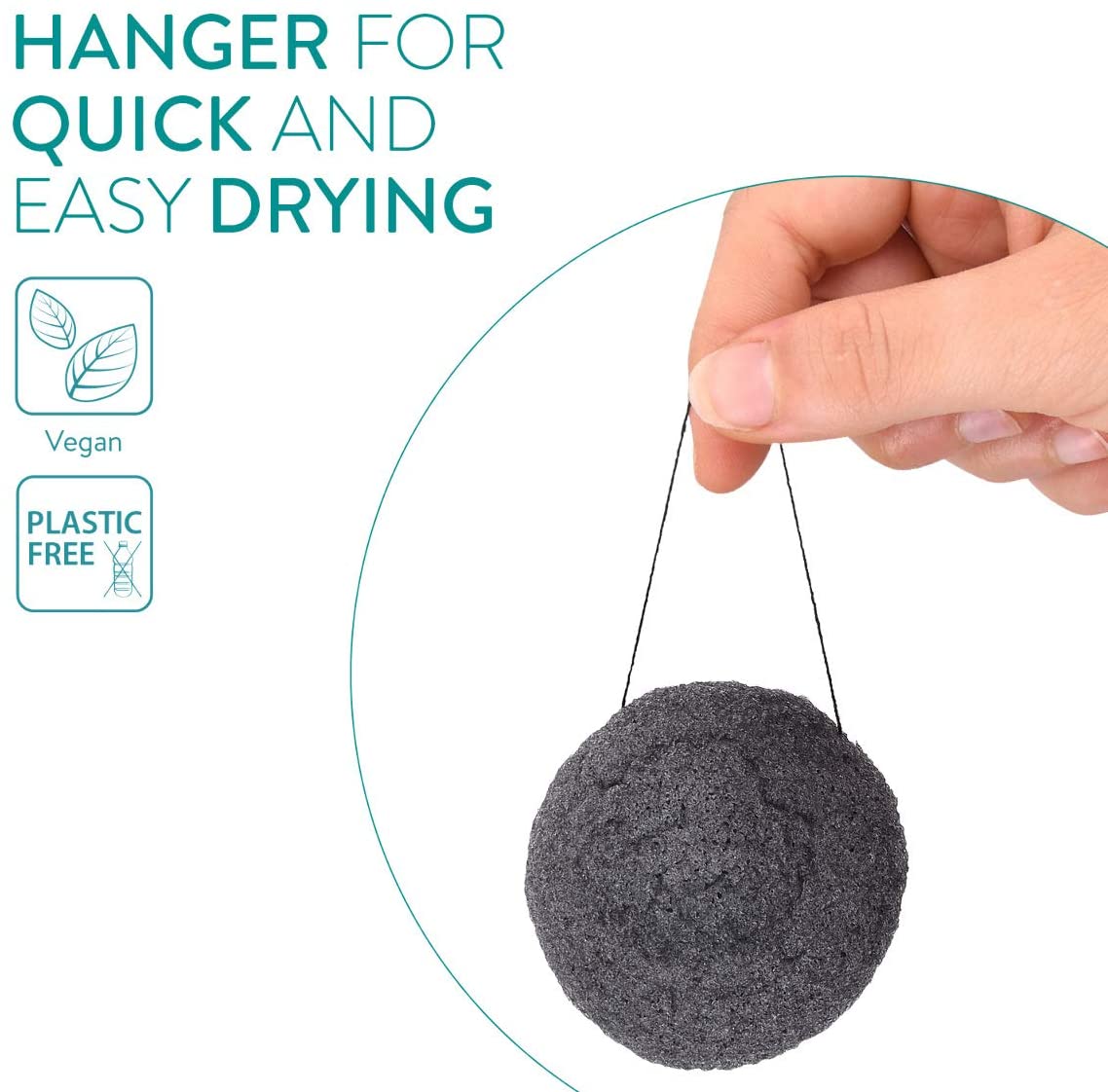 Navaris Set of Konjac Sponges Σετ με 3 Σφουγγάρια Καθαρισμού Προσώπου και Σώματος - 49124.32