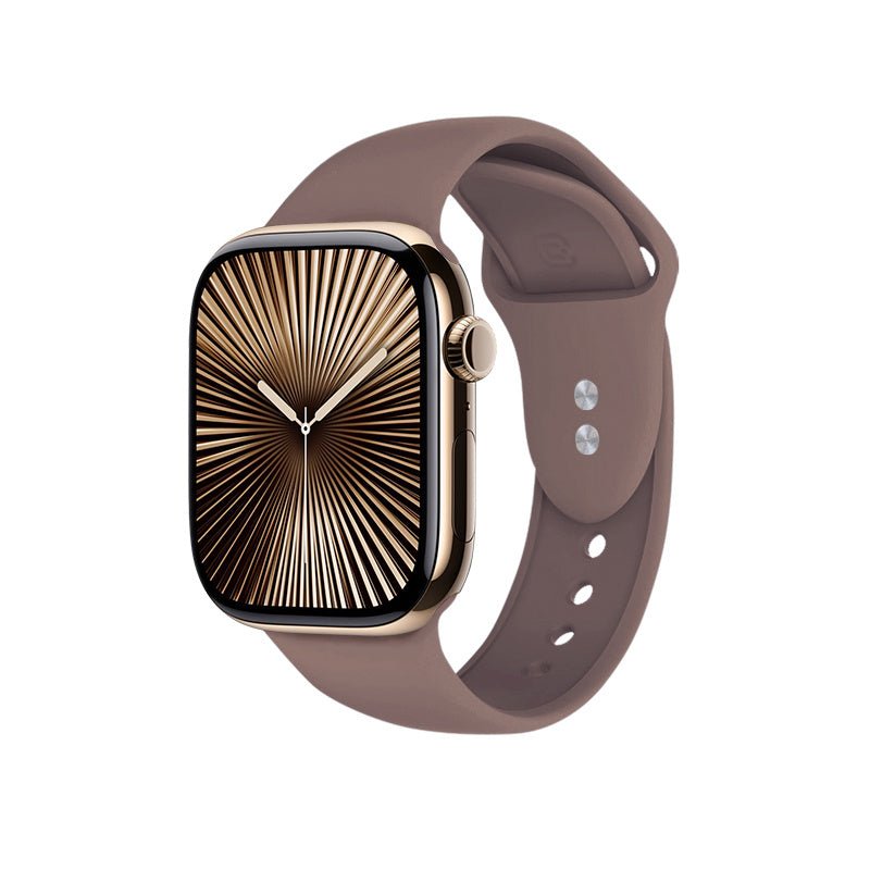Crong Λουράκι Apple Watch 2/3/4/5/6/7/8/9/10/11 - SE (1/2/3) - 38/40/41/42mm Σιλικόνης - Liquid Strap - Brown
