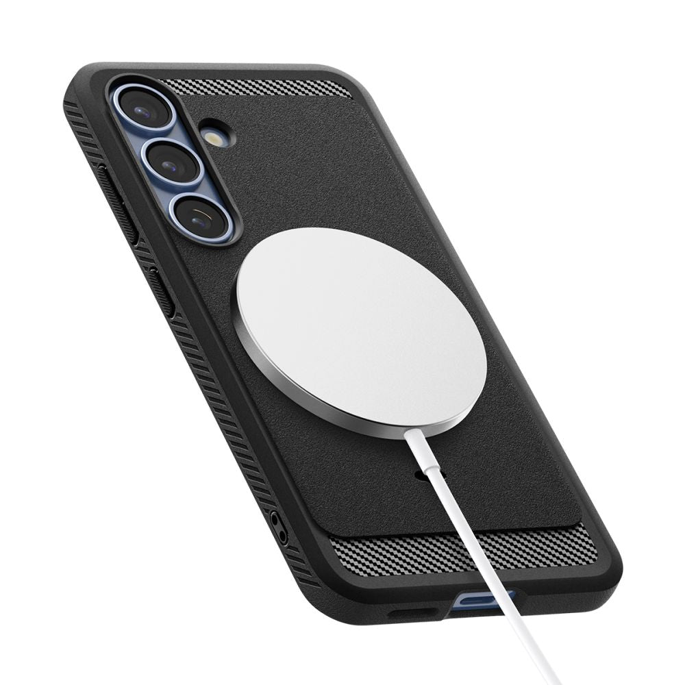 Spigen Samsung Galaxy S25 - Rugged Armor Mag - Θήκη TPU με MagSafe - Matte Black