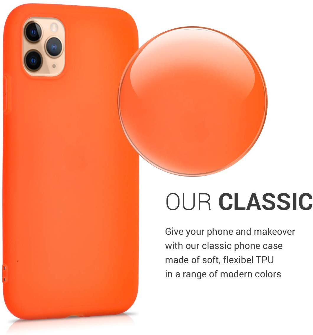 KW iPhone 11 Θήκη Σιλικόνης TPU - Neon Orange - 49783.69