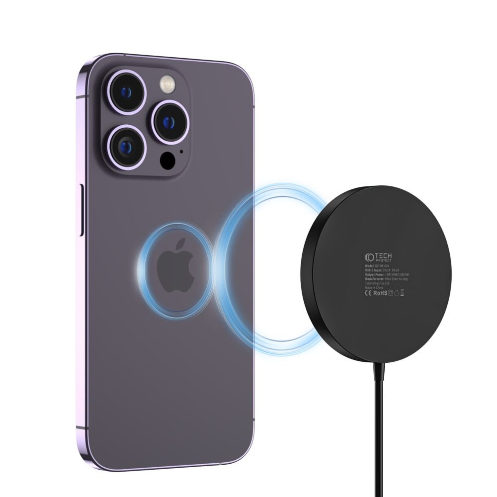 Tech - Protect QI15W - A30 15W Ασύρματος Φορτιστής MagSafe με Καλώδιο Type - C - Black