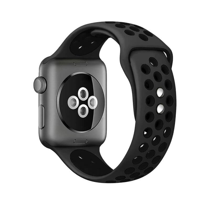 Crong Λουράκι Apple Watch 4/5/6/7/8/9/10/11 - SE (1/2/3) - Ultra (1/2/3) - 44/45/46/49mm - Duo Sport - Grey / Black