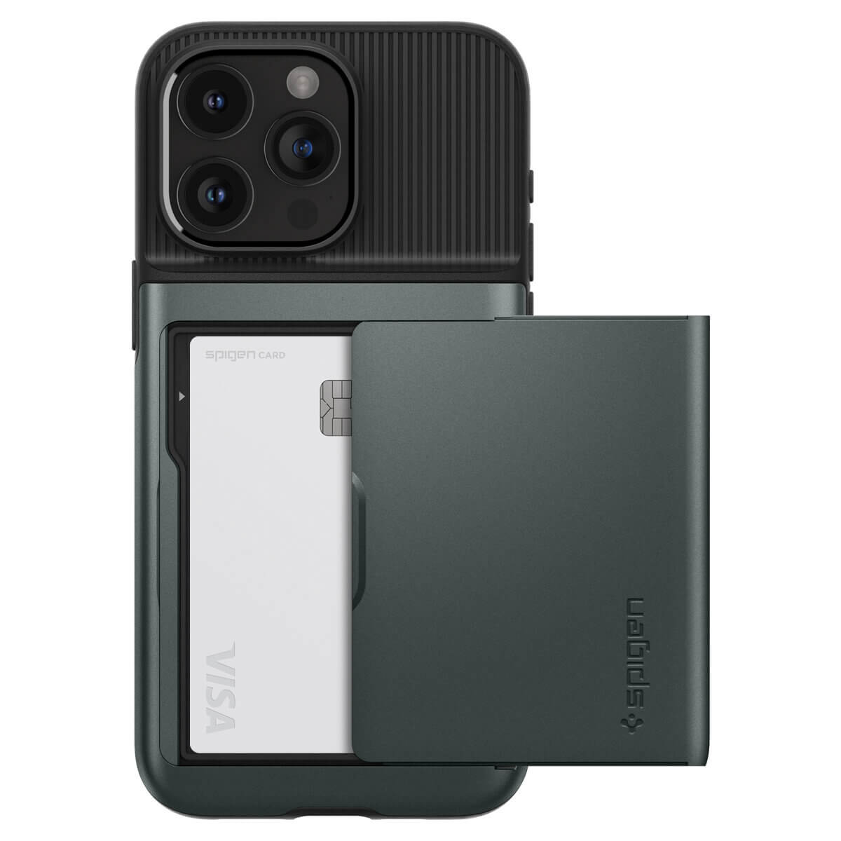 Spigen iPhone 15 Pro Slim Armor CS Σκληρή Θήκη - Abyss Green