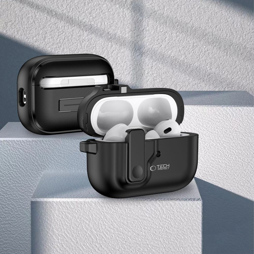 Tech - Protect AirPods Pro 1 / 2 Θήκη από Σκληρό Πλαστικ΄΄ο - Slim Hook - Black
