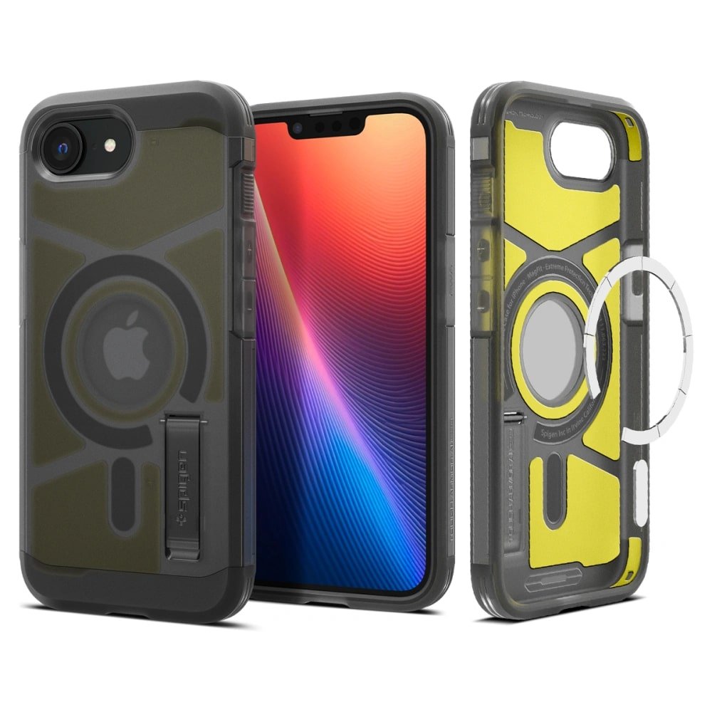 Spigen iPhone 16e Tough Armor AI Mag Σκληρή Θήκη με MagSafe - Frost Black