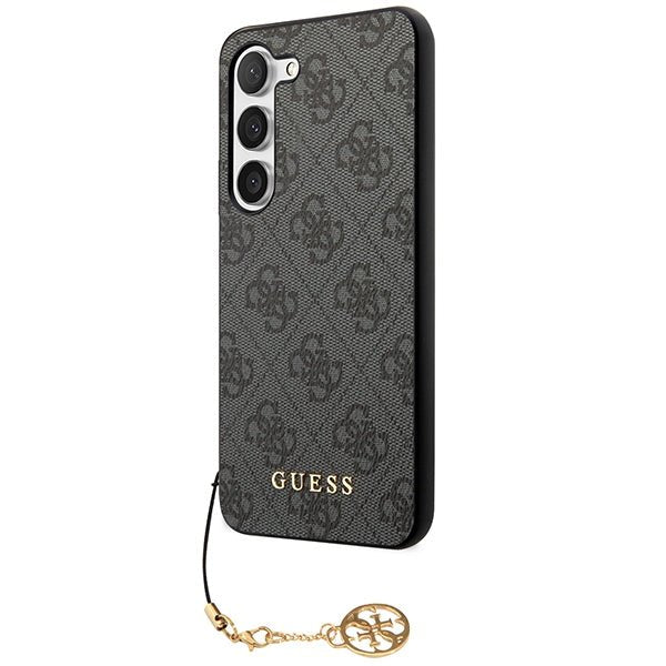 Guess Samsung Galaxy A55 5G - 4G Charms Collection - Θήκη με Επένδυση Συνθετικού Δέρματος - Black - GUHCSA55GF4GGR