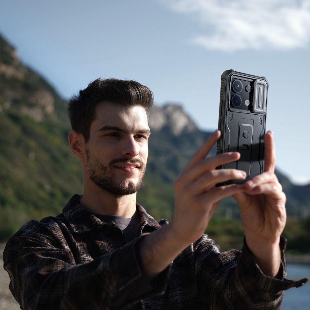 Tech - Protect Xiaomi Redmi Note 13 Pro 5G / Poco X6 5G Kevlar Cam+ Θήκη 360 Full Body με Προστασία για την Οθόνη και την Κάμερα και Stand - Black