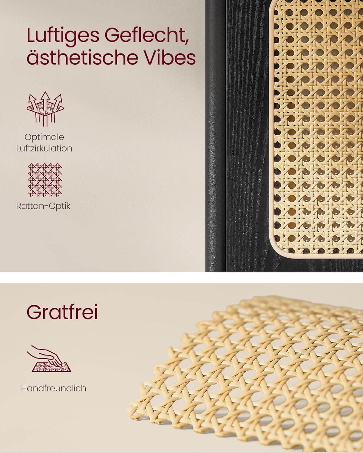 Vasagle Γωνιακή Ραφιέρα 5 Ραφιών με Πλαϊνά Πάνελ από Συνθετικό Rattan και Μεταλλικό Σκελετό - 31.9 x 31.9 x 156.4 cm - Ebony Black - LLS588B56