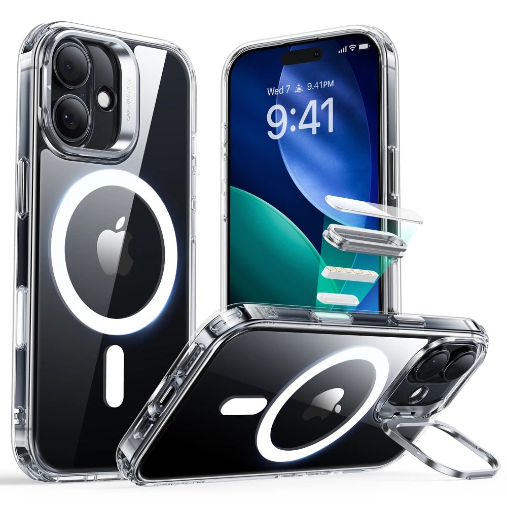 ESR iPhone 17 - Classic Hybrid Kickstand MagSafe - Σκληρή Θήκη με Πλαίσιο Σιλικόνης και MagSafe - Διάφανη