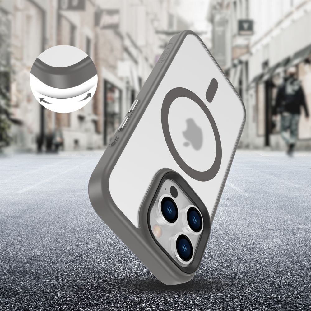 Tech - Protect iPhone 16 Pro MagMat Σκληρή Θήκη με Πλαίσιο Σιλικόνης και MagSafe - Titanium