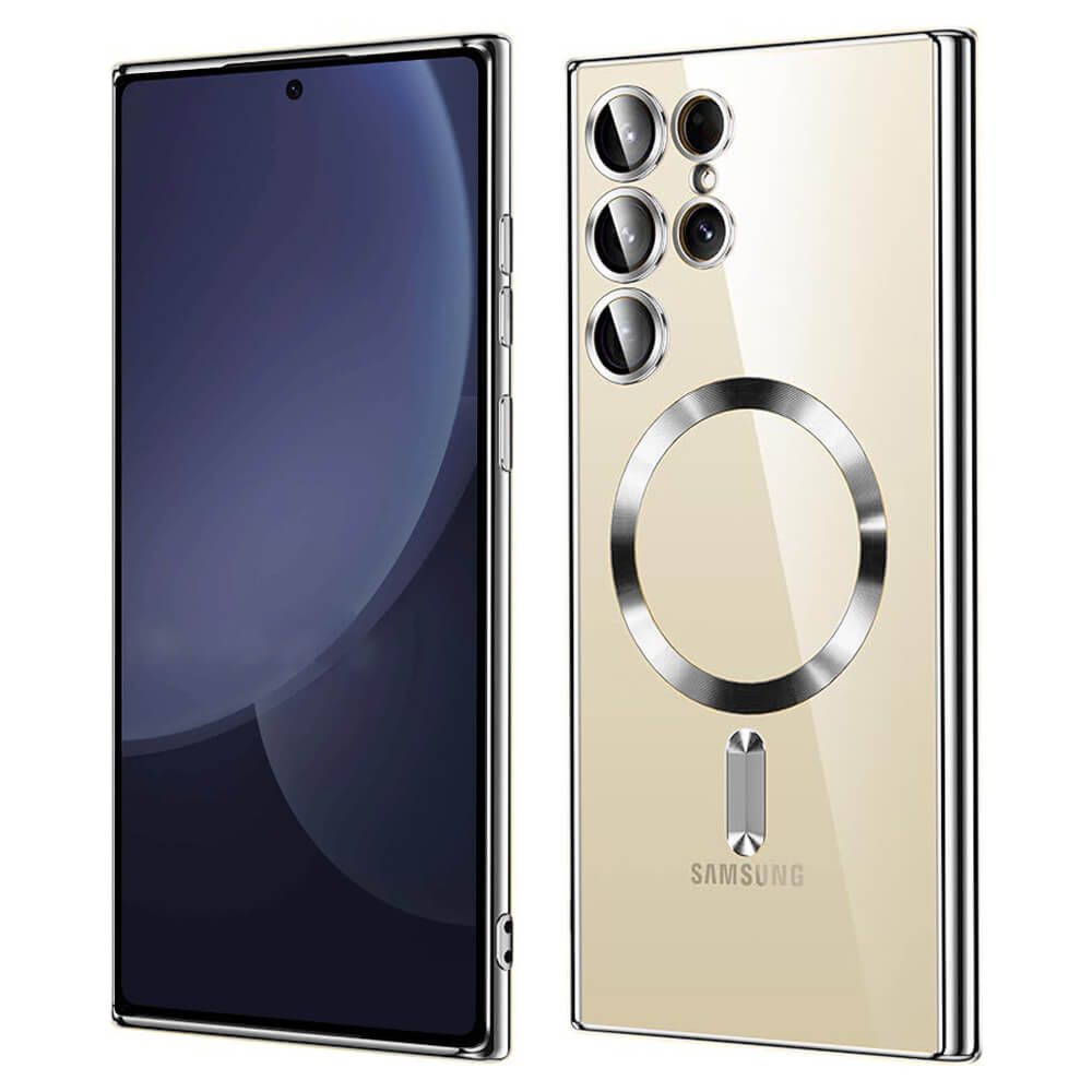 Techsuit Samsung Galaxy S25 Ultra - Luxury Crystal MagSafe - Θήκη Σιλικόνης - Silver