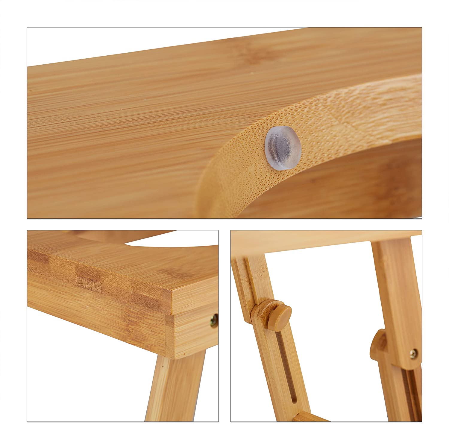 Relaxdays Foldable Bowl Stand - Αναδιπλούμενο Σταντ με 3 Μπολ για Νερό και Τροφή - 700 ml - Natural - 4052025916084