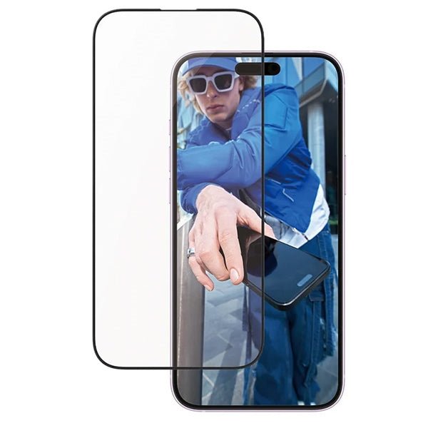 PanzerGlass iPhone 15 Plus / iPhone 16 Plus Aluminum Frame Ultra - Wide Fit Full Screen Αντιχαρακτικό Γυαλί Οθόνης - Black