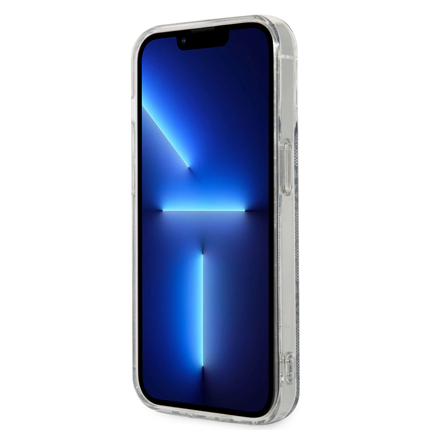 Guess iPhone 14 Pro Max - Bundle Pack MagSafe - Σετ Σκληρή Θήκη με Πλαίσιο Σιλικόνης και Ασύρματος Φορτιστής MagSafe - Design 4G and Gold - Blue - GUBPP14XH4EACSB