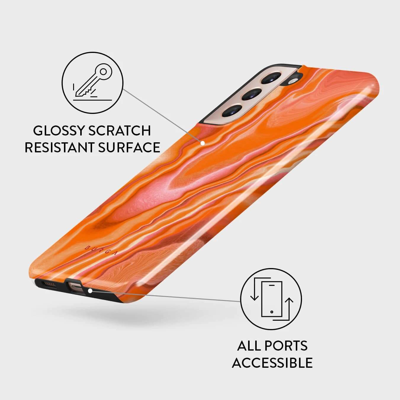 Burga Samsung Galaxy S22 Plus Fashion Tough Σκληρή Θήκη - Retro Glow