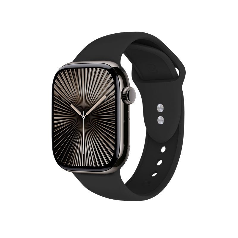 Crong Λουράκι Apple Watch 2/3/4/5/6/7/8/9/10/11 - SE (1/2/3) - 38/40/41/42mm Σιλικόνης - Liquid Strap - Black