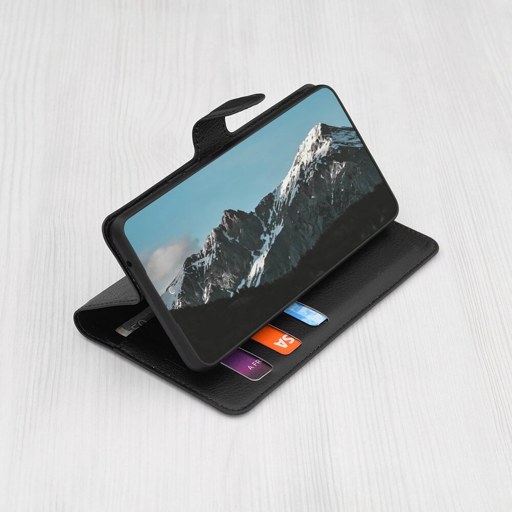 Techsuit Samsung Galaxy A55 5G - Leather Folio - Θήκη Πορτοφόλι από Δερματίνη με Stand - Black