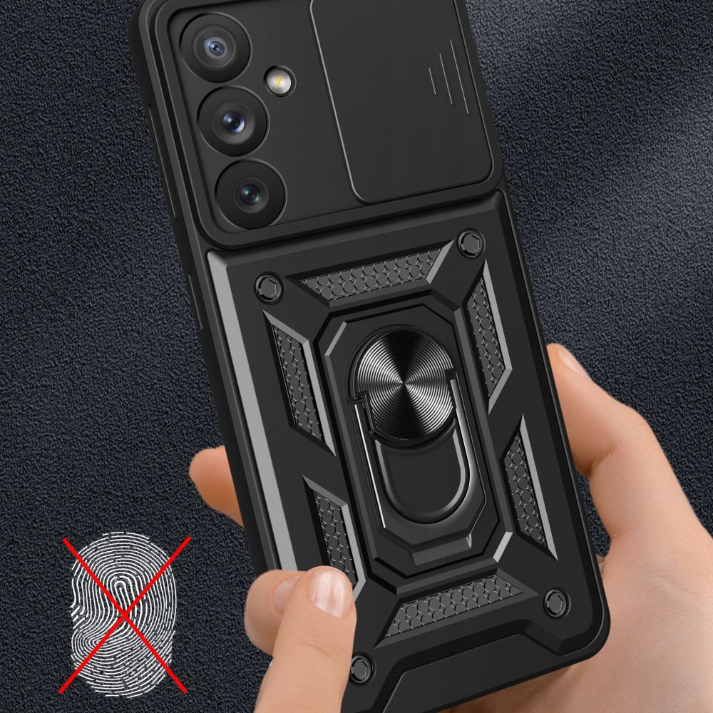 Tech - Protect Samsung Galaxy A54 5G Camshield Pro Σκληρή Θήκη με Πλαίσιο Σιλικόνης και Δαχτυλίδι Συγκράτησης - Black