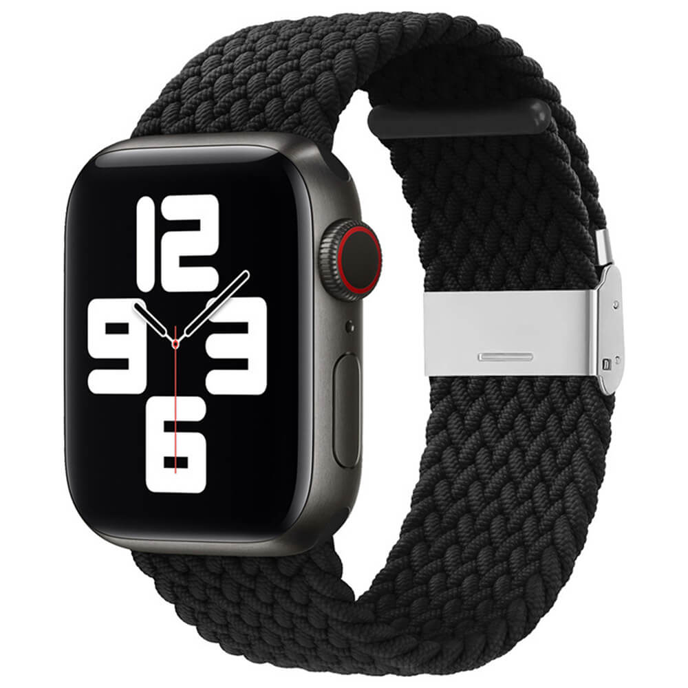 Techsuit Λουράκι Apple Watch 4/5/6/7/8/9/10/11 - SE (1/2/3) - ULTRA (1/2/3) - 44/45/46/49mm Watchband W032 Nylon - Black