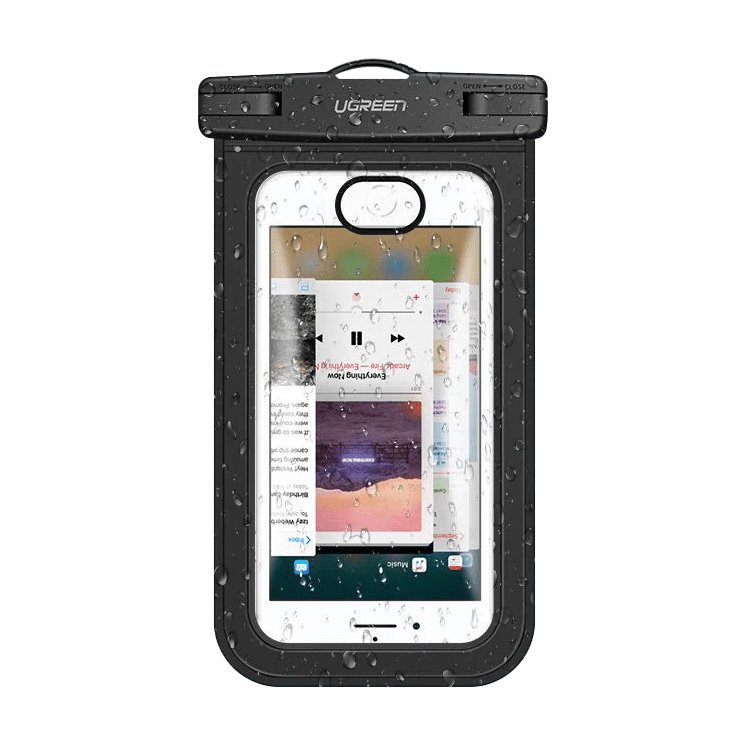 Ugreen LP186 Universal Αδιάβροχη Θήκη για Smartphones 6.0'' - Clear / Black