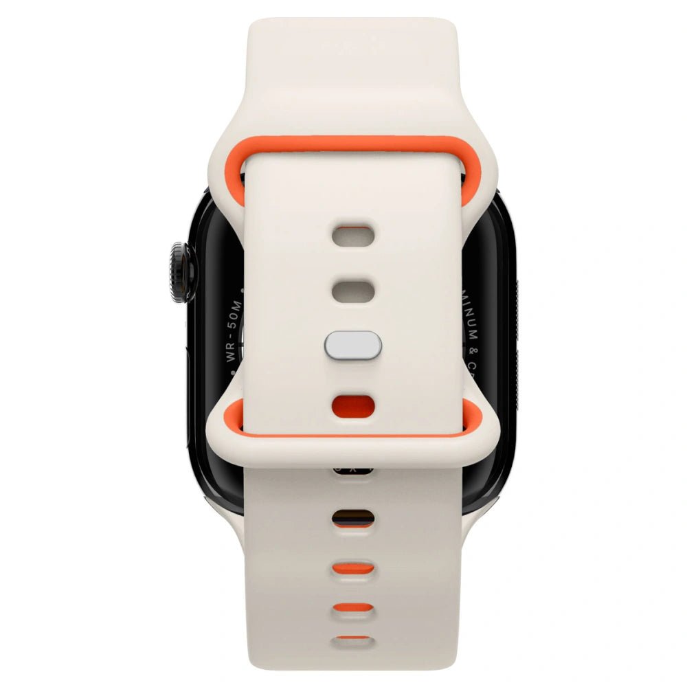 Spigen Λουράκι Apple Watch 8/9/10/11 - SE (1/2/3) - 40/41/42mm Nano Pop Σιλικόνης - Orange / Beige