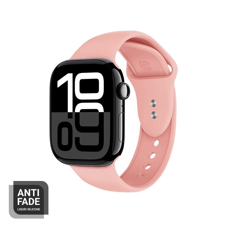 Crong Λουράκι Apple Watch 2/3/4/5/6/7/8/9/10/11 - SE (1/2/3) - 38/40/41/42mm Σιλικόνης - Liquid Strap - Salmon