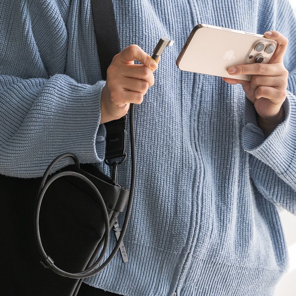 Ringke 3.2 Gen 2x2 PD 240W 5A 90 Degree - Καλώδιο Δεδομένων και Φόρτισης Type - C to Type - C - 2m - Black