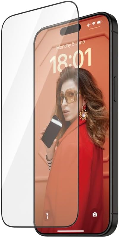 PanzerGlass iPhone 15 Pro Refresh Ultra - Wide Fit Easy Aligner Full Screen Αντιχαρακτικό Γυαλί Οθόνης - Black