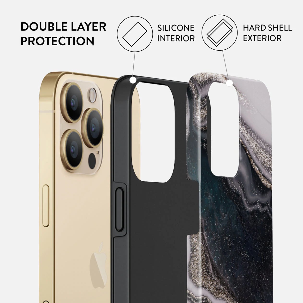 Burga iPhone 13 Pro Fashion Tough Σκληρή Θήκη - Magic Night