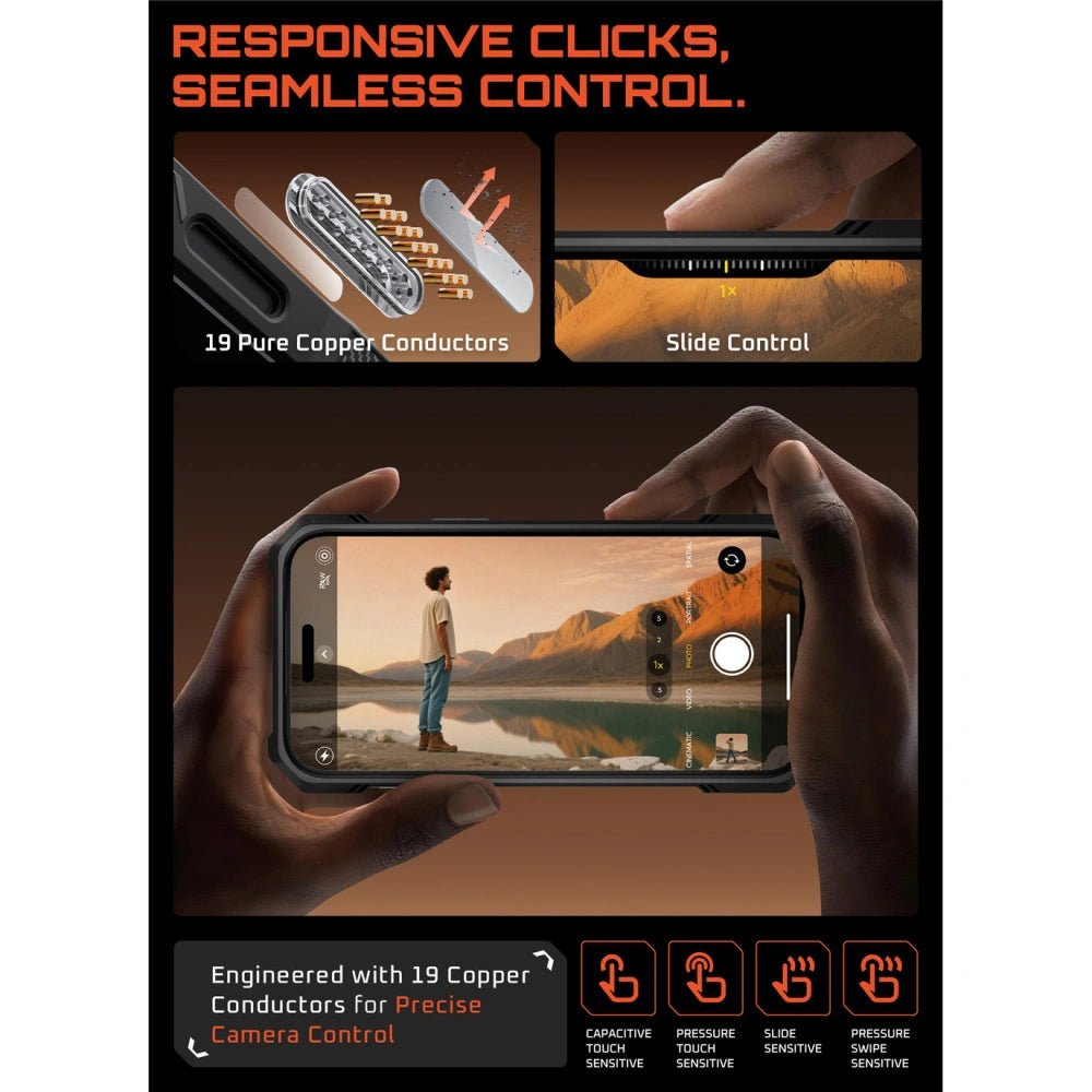 Supcase iPhone Air - UB Grip Mag - Σκληρή Θήκη με MagSafe και Stand - Black